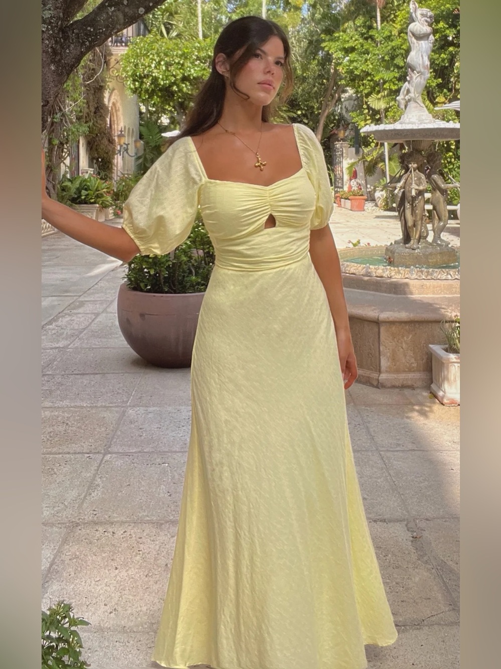 Showpo Vynna Midi Dress in Butter Yellow - Size 6